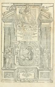 Cover of: I qvattro libri dell'architettvra by Andrea Palladio
