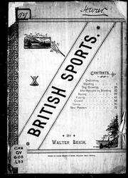 Cover of: British sports by Walter Leigh