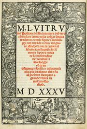 Cover of: M.L. Vitrvuio Pollione Di architettura by Vitruvius Pollio
