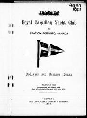 Cover of: By-laws and sailing rules by Royal Canadian Yacht Club