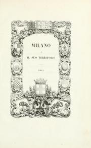 Cover of Milano e il suo territorio.