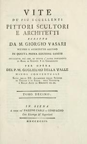 Cover of: Vite de' più eccellenti pittori, scultori e architetti