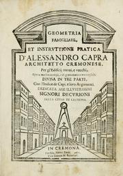 Cover of: Geometria famigliare, et instruttione practica
