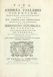 Cover of: Vita di Andrea Palladio vicentino egregio architetto