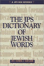 Cover of: The JPS Dictionary of Jewish Words by Joyce Eisenberg, Ellen Scolnic