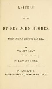 Cover of: Letters to the Rt. Rev. John Hughes by Nicholas Murray