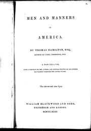 Cover of: Men and manners in America by Judith Martin