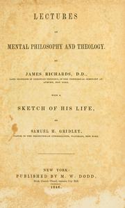 Cover of: Lectures on mental philosophy and theology. by James Richards