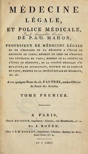 Cover of: Mecine lale, de P. A. O. Mahon ...: Avec quelques noted du cit. Fautrel, ancien officier de santdes arms.