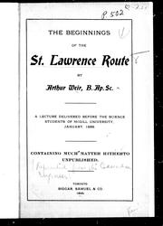 The beginnings of the St. Lawrence route