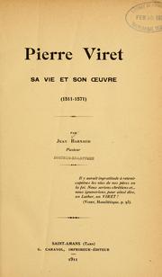 Cover of: Pierre Viret: sa vie et son oeuvre (1511-1571)