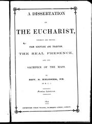Cover of: A dissertation on the Eucharist by R. Keleher