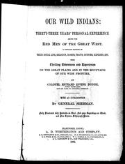 Cover of: Our wild Indians by Richard Irving Dodge