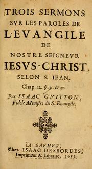 Cover of: Deux sermons sur la matière de la iustification, et de la sanctification