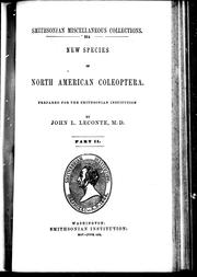 Cover of: New species of North American Coleoptera by John Lawrence LeConte, John Lawrence LeConte