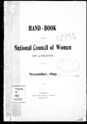 Cover of: Handbook of the National Council of Women of Canada by National Council of Women of Canada.