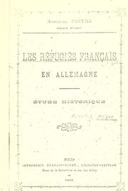 Cover of: Les réfugiés français en Allemagne: etude historique.