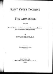 Cover of: Saint Paul's doctrine of the atonement by Howard Sprague, Howard Sprague