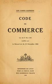 Cover of: Code de commerce