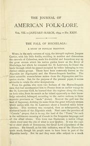 Cover of: Two essays in folk-lore: The fall of Hochelaga; a study of popular tradition, and "Above" and "Below"; a mythological disease of language.