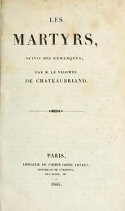 Les martyrs by François-René de Chateaubriand