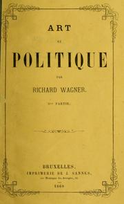 Cover of: Art et politique by Richard Wagner