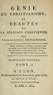 Cover of: Génie du christianisme by François-René de Chateaubriand