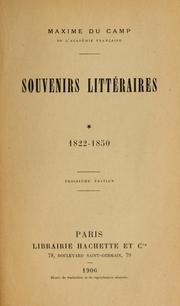 Cover of: Souvenirs littéraires.