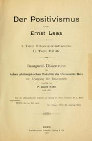 Der Positivismus von Ernst Laas