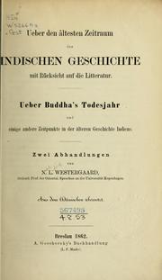 Cover of: Ueber den ältesten Zeitraum der indischen Geschichte by N. L. Westergaard