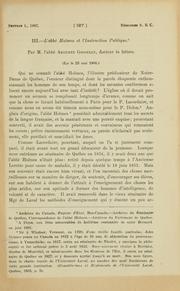 L'abbé Holmes et l'instruction publique by Auguste Gosselin