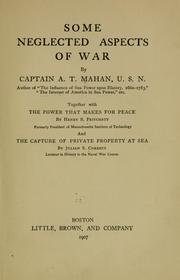 Cover of: Some neglected aspects of war by Alfred Thayer Mahan