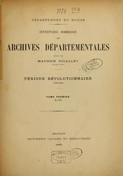 Période révolutionnaire, 1789-1800 by Doubs, France (Dept.)  Archives