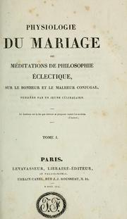 Cover of: Physiologie du mariage by Honoré de Balzac