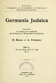 Cover of: Germania Judaica