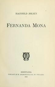 Cover of: Fernanda Mona.