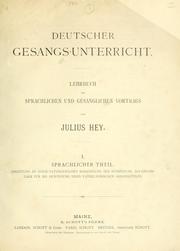 Cover of: Deutscher Gesangs-Unterricht: Lehrbuch des sprachlichen und gesanglichen Vortrags