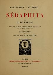 Cover of: Séraphita by Honoré de Balzac, Honoré de Balzac