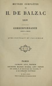 Cover of: Correspondence 1819-1850
