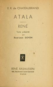 Cover of: Atala. René by François-René de Chateaubriand