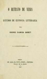 Cover of: O retrato de Venus e Estudos de historia litteraria by Almeida Garrett