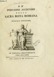 De' Perugini Auditori della Sacra Rota Romana