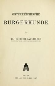 Cover of: Österreichische Bürgerkunde.