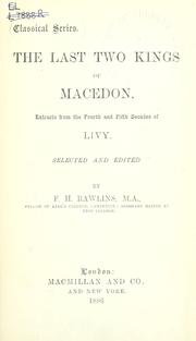 Cover of: The last two kings of Macedon by Titus Livius