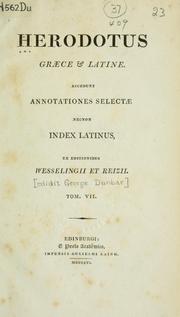 Cover of: Herodotus graece [et] latine by Herodotus