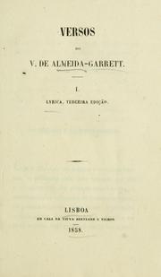 Cover of: Versos by Almeida Garrett