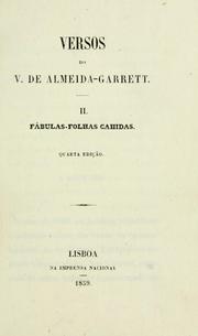 Cover of: Versos by Almeida Garrett