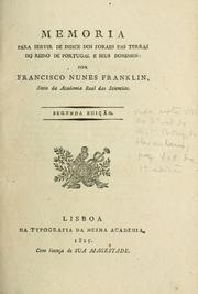 Cover of: Memoria para servir de índice dos foraes das terras do reino de Portugal e seus dominios by Francisco Nunes Franklin