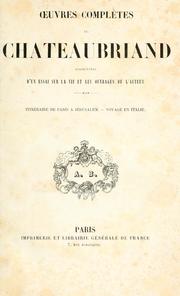 Cover of: Oeuvres de Chateaubriand. by François-René de Chateaubriand