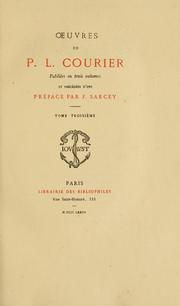 Cover of: Oeuvres complètes de P.-L. Courier by Paul-Louis Courier